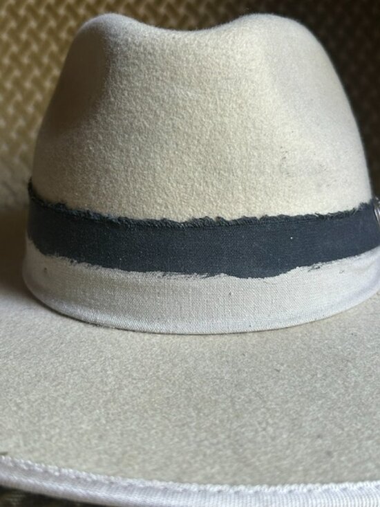Wyeth Wide Brim Rancher Soft Australian Wool Brown Band Concho Fedora Hat NEW main image 6